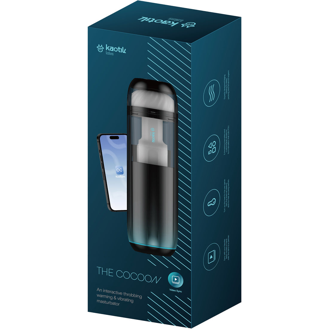 (Pre-Order) Kaotik Labs - The Cocoon App Enabled Throbbing Warming Masturbator