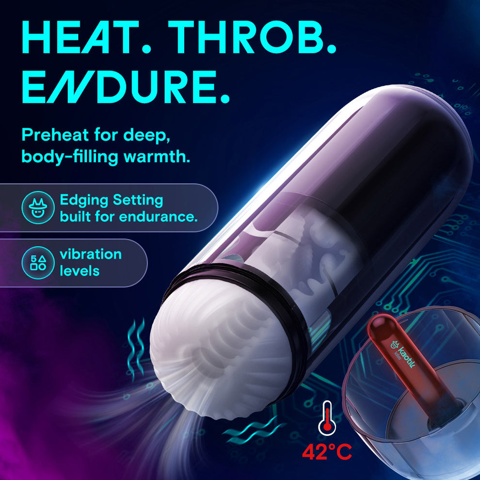 (Pre-Order) Kaotik Labs - The Cocoon App Enabled Throbbing Warming Masturbator