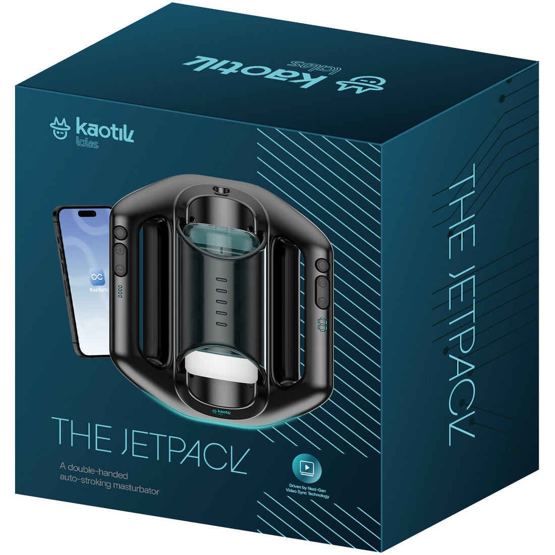 (Pre-Order) Kaotik Labs The Jetpack App-Enabled Double-Handed Thrusting Penis Masturbator