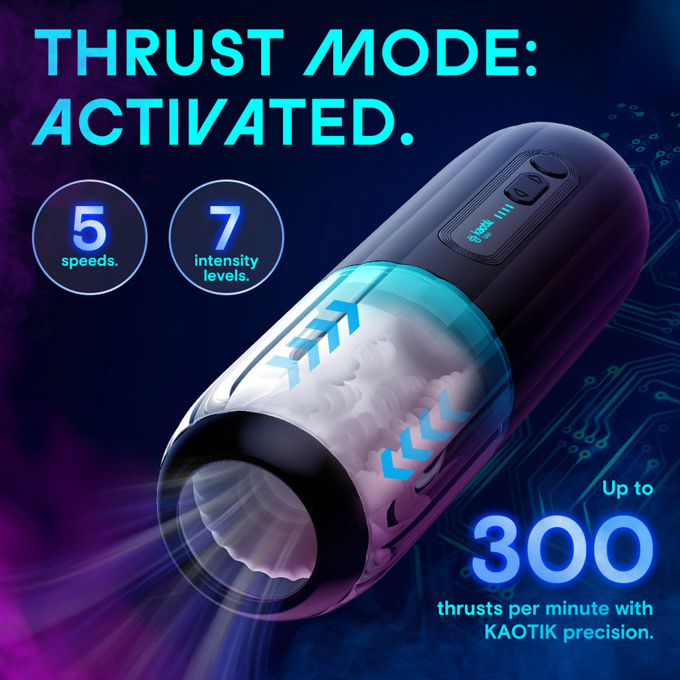 (Pre-Order) Kaotik Labs The Shockwave App Enabled Thrusting Penis Masturbator